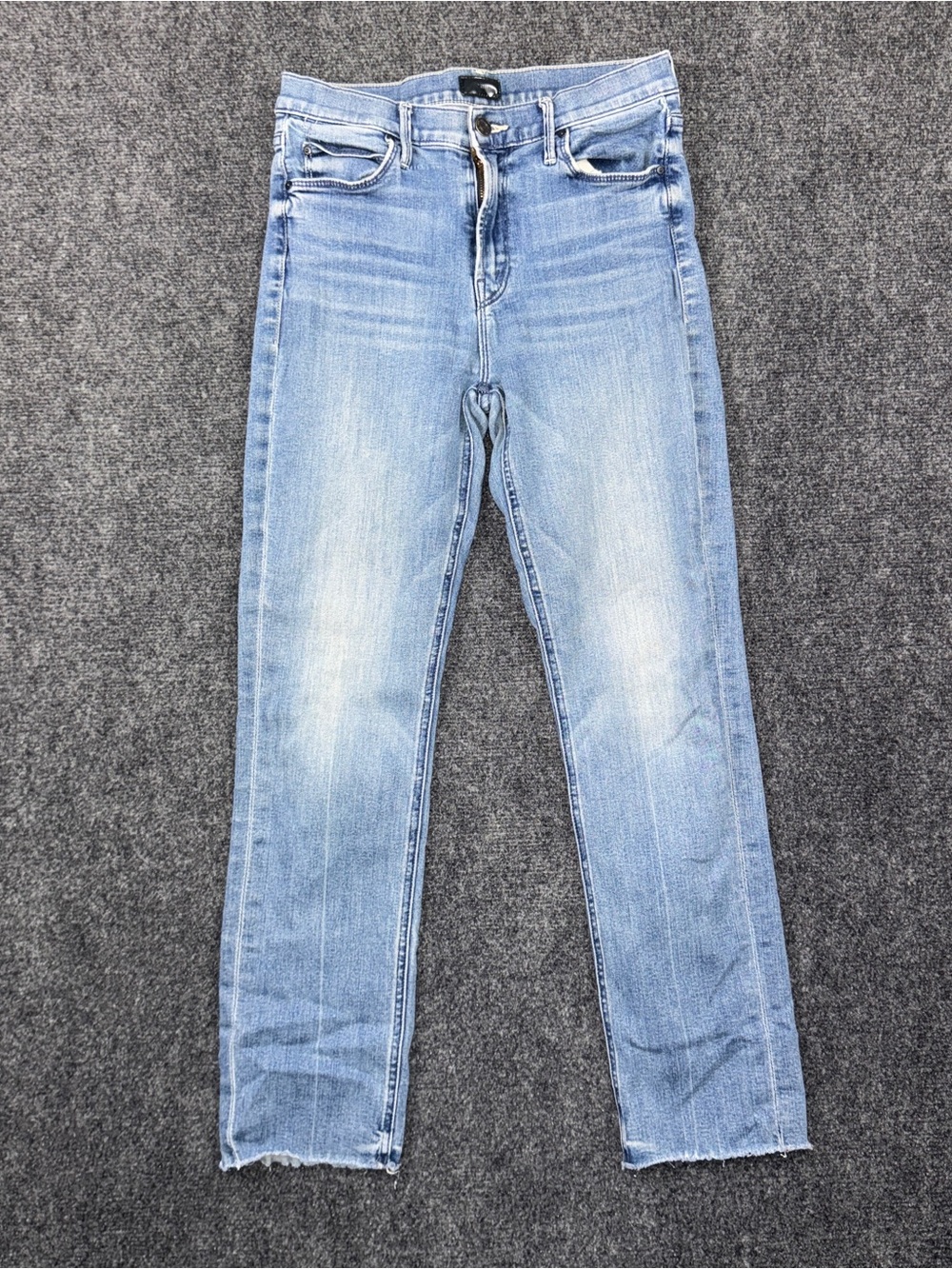 MOTHER The Mid Rise Dazzler Ankle Fray Jeans Women’s Size 29 Light Wash Denim